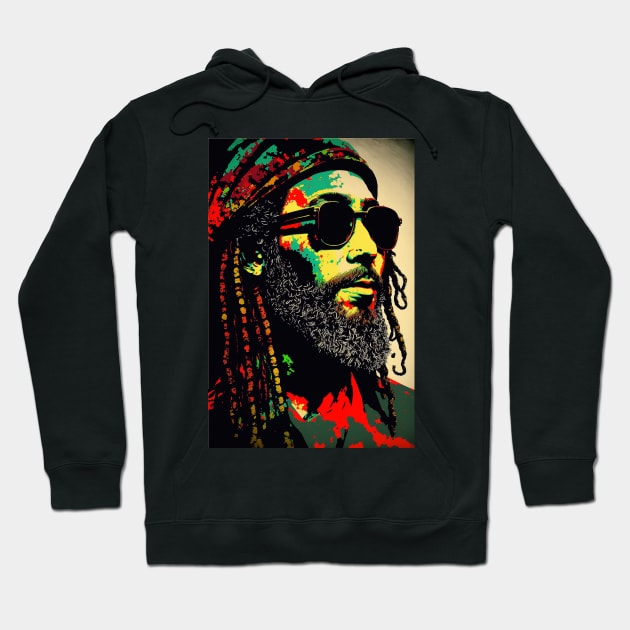 reggae rasta peace hippie bob marley Hoodie by XlukasX